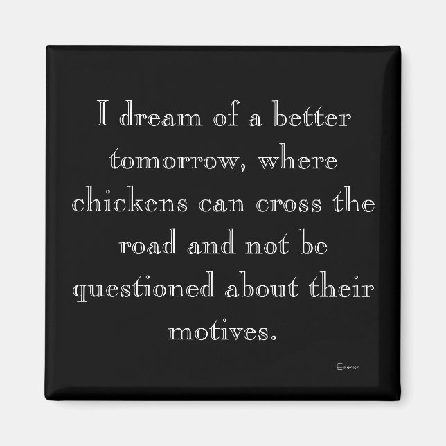 Chickens Crossing Motive Magnet (Front)