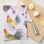 Chickens & Eggs Barnyard Farm Country Watercolor Kitchen Towel<br><div class="desc">Decorate your kitchen with this cute towel. Makes a great housewarming or anniversary gift! 
You can customize it and add text too.
Check my shop for lots more colors and patterns plus matching kitchen stuff!</div>