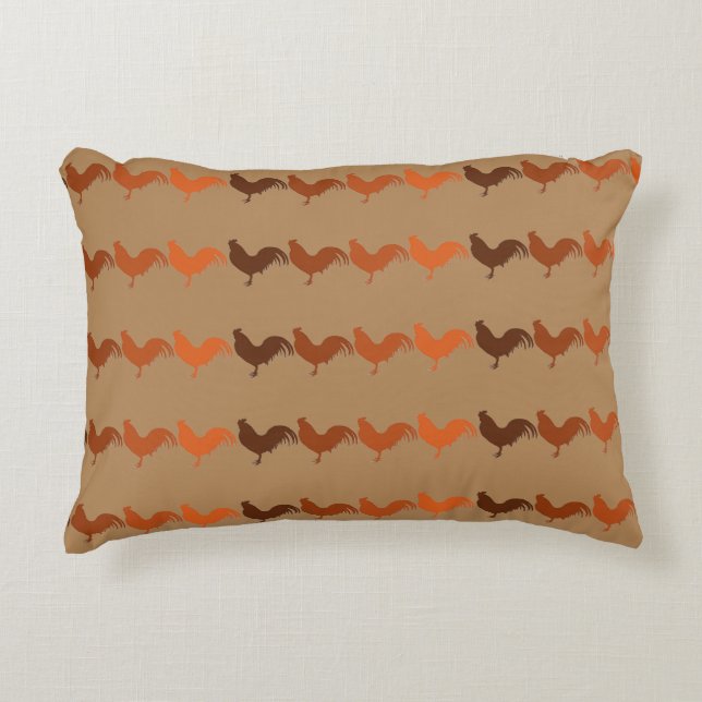 Chickens Everywhere Accent Pillow (Front)
