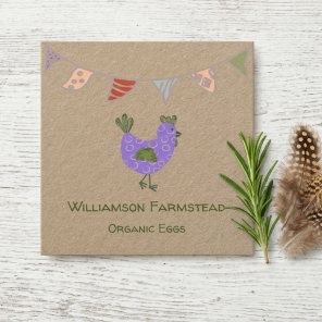 Chickens Farm|Farmers Market Organic Eggs Business Square Business Card