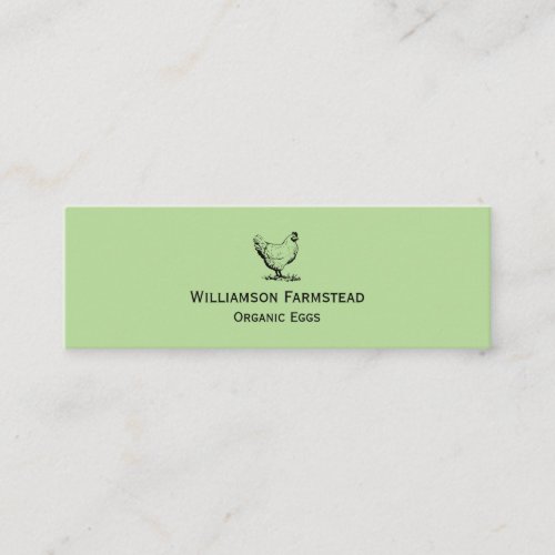 Chickens FarmFarmers Market Organic Eggs Mini Business Card