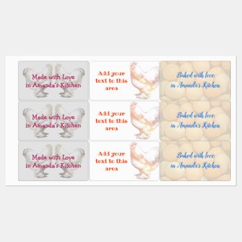 Chickens Food Labels With Custom Text by DustyFarmPaper at Zazzle