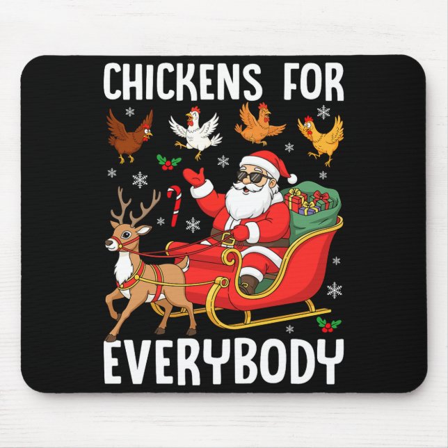 Chickens For Everybody Santa Chicken Farmer Comfor Mouse Pad (Front)