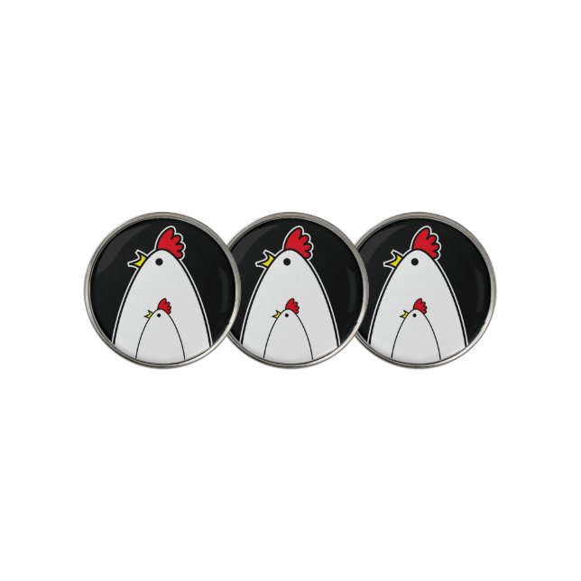 Chickens Golf Ball Marker (3 Up)