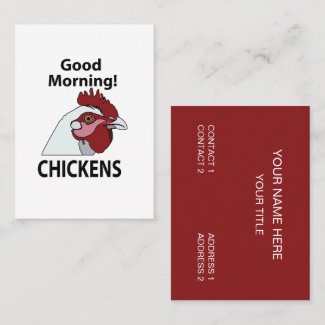 Chickens Good Morning Funny Chicken 