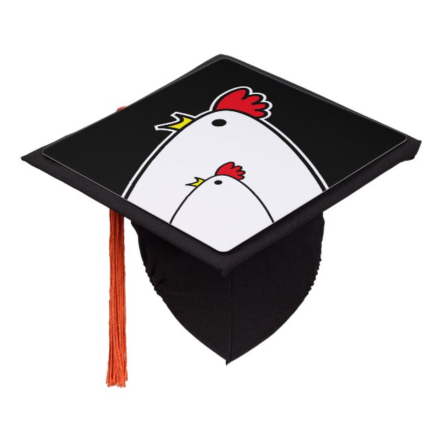 Chickens Graduation Cap Topper (Angled)