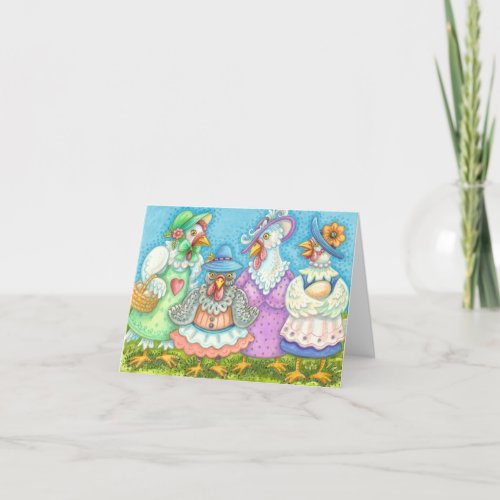 CHICKENS HEN PARTY NOTE CARD Blank