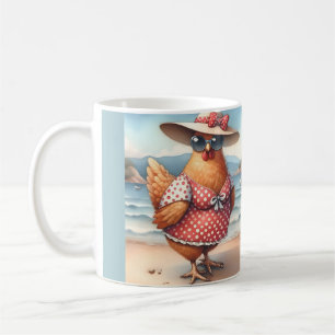 Chickens in Swimsuits at the Seaside Coffee Mug