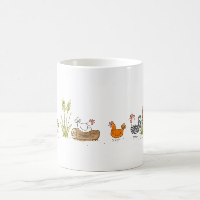 Chickens in the Meadow Mug (Center)