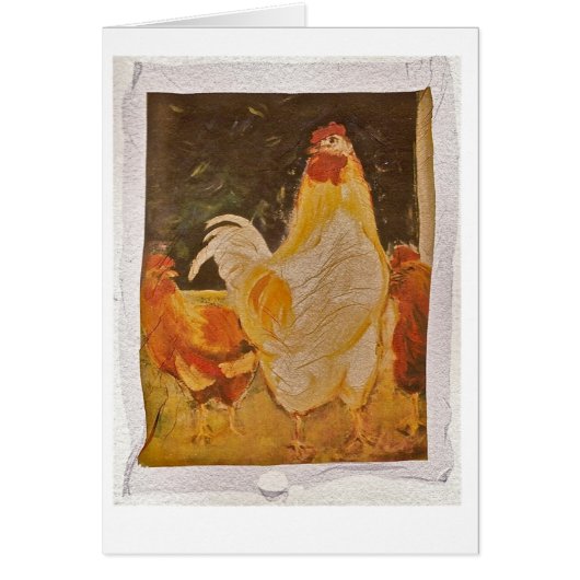 Chickens in the yard cards (Front)