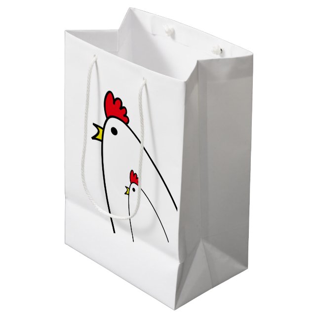Chickens Medium Gift Bag (Front Angled)