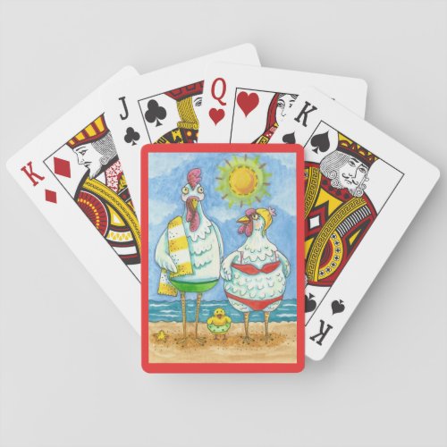 CHICKENS OF THE SEA FAMILY FUN CARTOON Funny Poker Cards