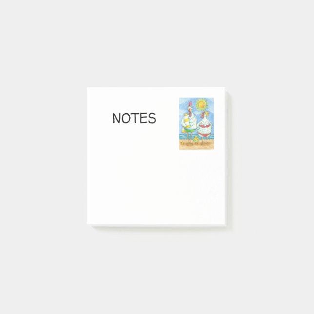 CHICKENS OF THE SEA, FUNNY CARTOON Post-it® Notes (Front)