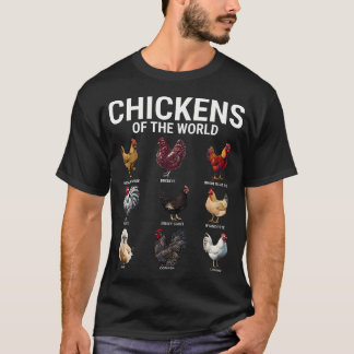Chickens Of The World Cute Chicken T-Shirt