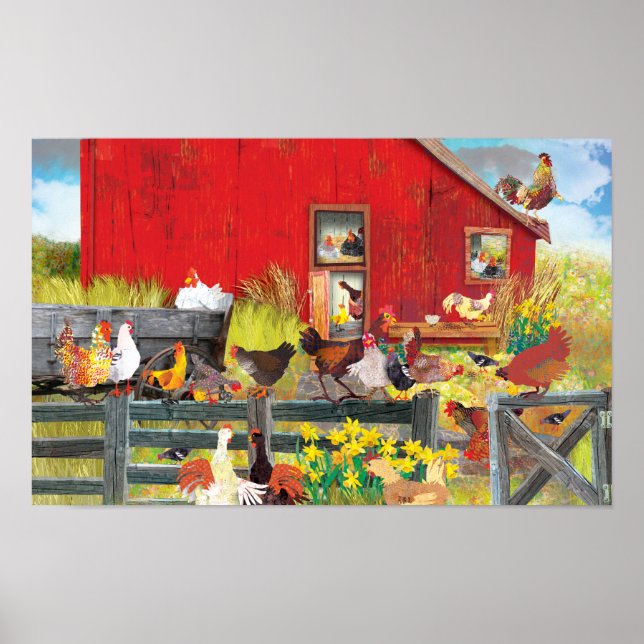 Chickens on the Farm Poster (Front)