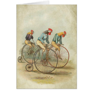 Chickens on Vintage Bikes Cards