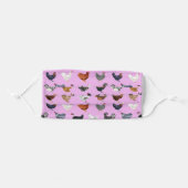 Chickens purple adult cloth face mask (Front, Folded)