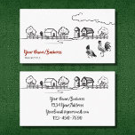 Chickens Rooster And Hen Charming Country Farm Business Card at Zazzle