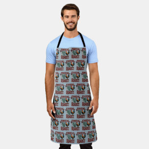 Chickens Rule the Roost Rustic Farm Illustration Apron