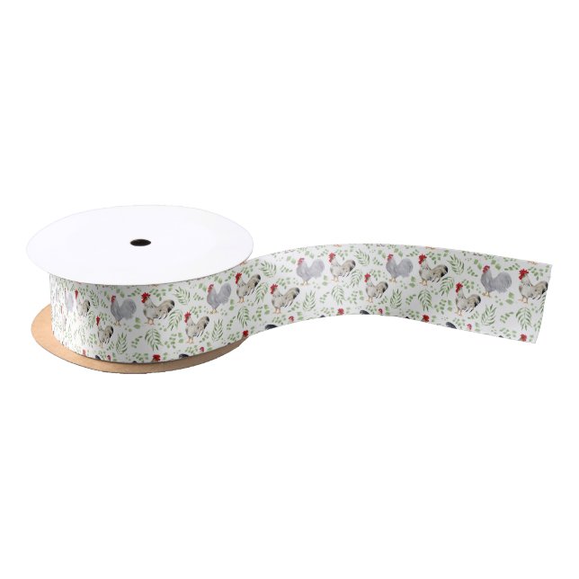 Chickens Satin Ribbon (Spool)