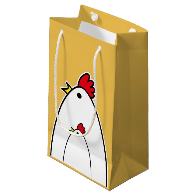 Chickens Small Gift Bag (Front Angled)