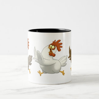 Chickens Two-Tone Coffee Mug