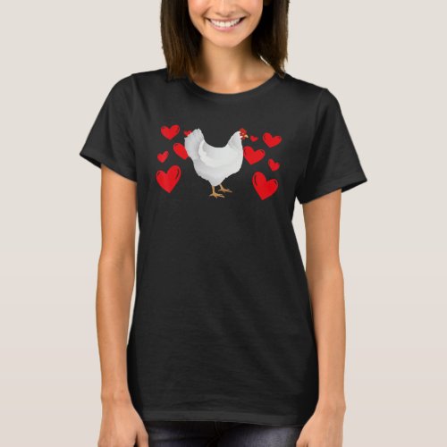 Chickens Valentines Day Heart Animal Boys Men T_Shirt