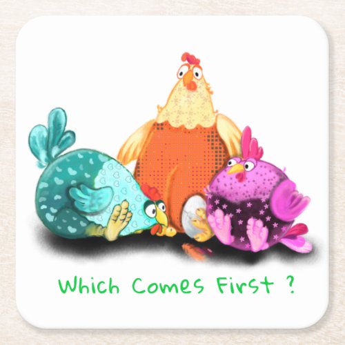 Chickens Waiting Egg To Hatch Paper Coaster Fun