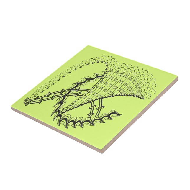 Chickenwheel Pick Your Own Background Color! Tile (Side)