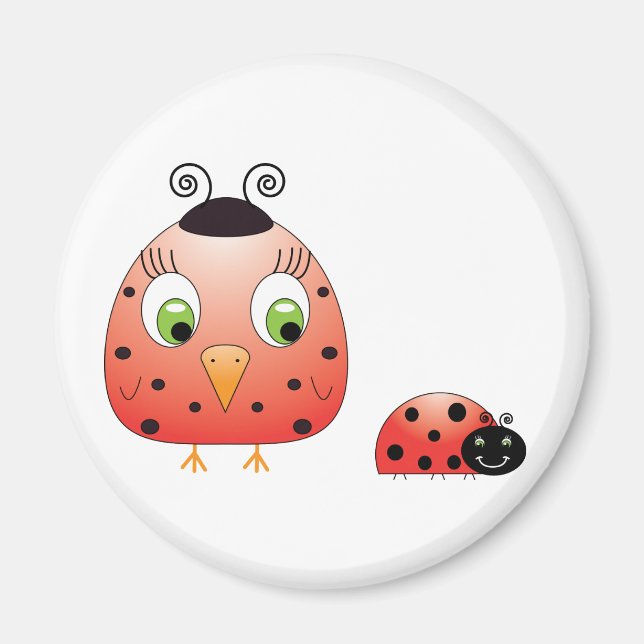 chickie B a Ladybug Magnet (Front)