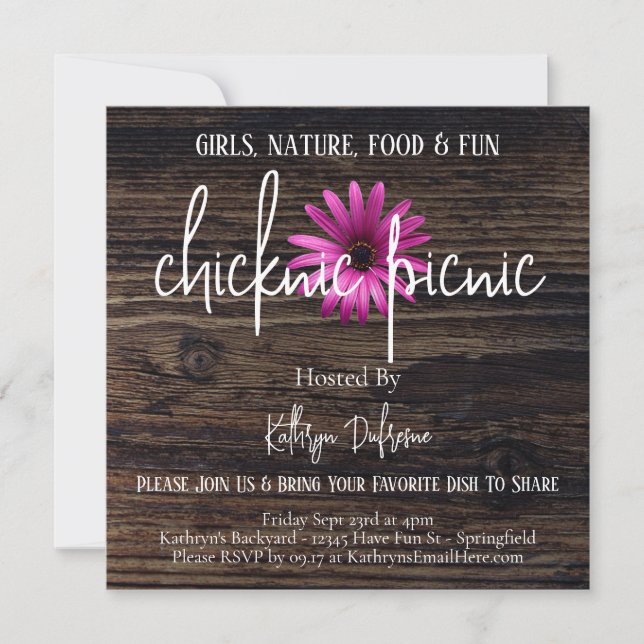 Chicknic Picnic Invitation (Front)