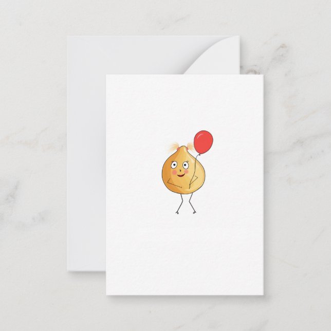 Chickpea theme, chickpea design note card (Front)