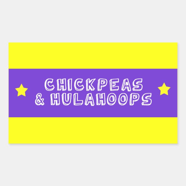 Chickpeas and Hulahoops Rectangular Sticker (Front)