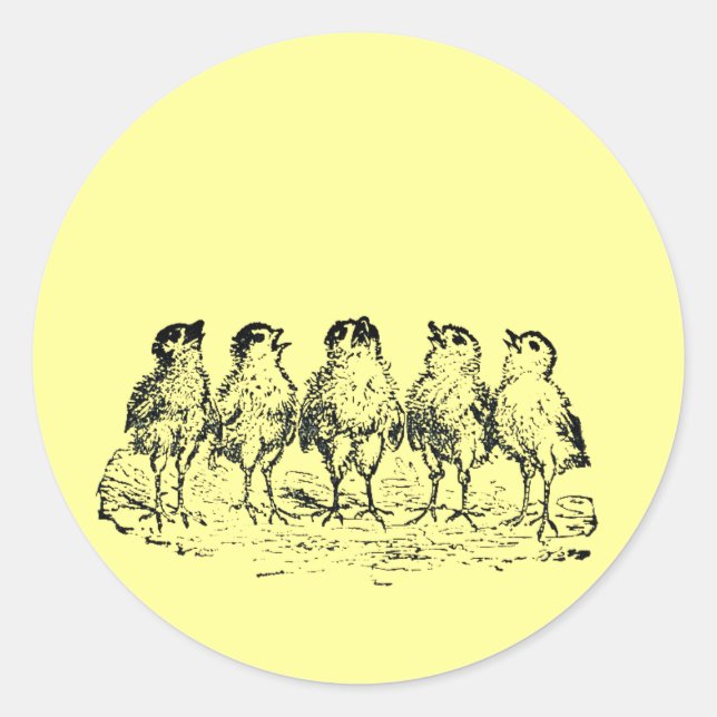 chicks classic round sticker (Front)