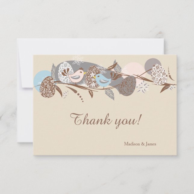 Chicks Couple Pink and Blue Thank You (Front)