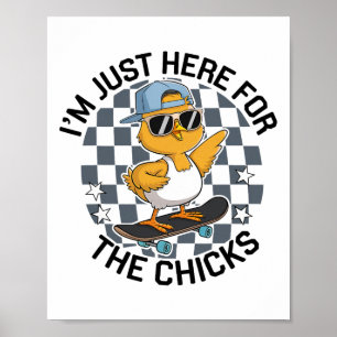 Chicks Dig Me Easter Toddler Boys Men Happy Easter Poster