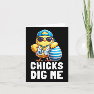 Chicks Dig Me Funny Happy Easter Day Nurse Doctor  Card