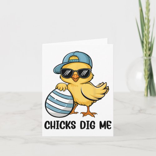Chicks Dig Me Happy Easter Toddler Boys Mens Funny Card