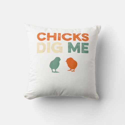 Chicks Dig Me I Easter Outfits Dresses Toddler Bab Throw Pillow