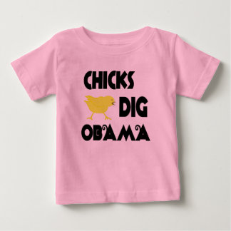 Chicks Dig Obama Girls Long Sleeve Shirt