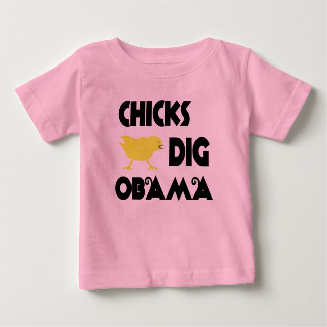 Chicks Dig Obama Girls Long Sleeve Shirt (Front)