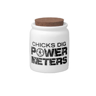Chicks Dig Power Meters Candy Jar