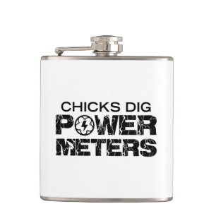 Chicks Dig Power Meters Flask