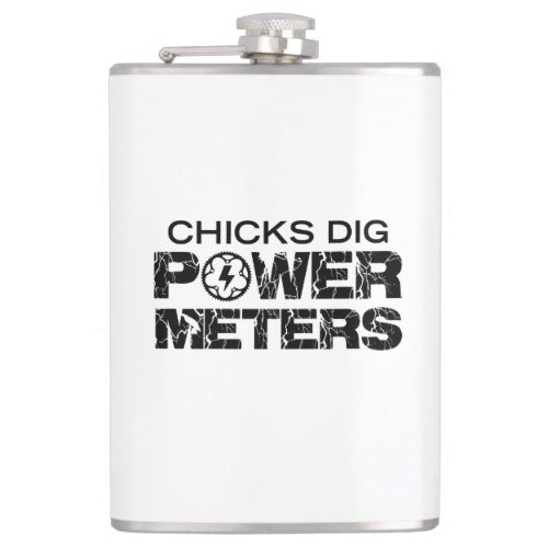 Chicks Dig Power Meters Hip Flask