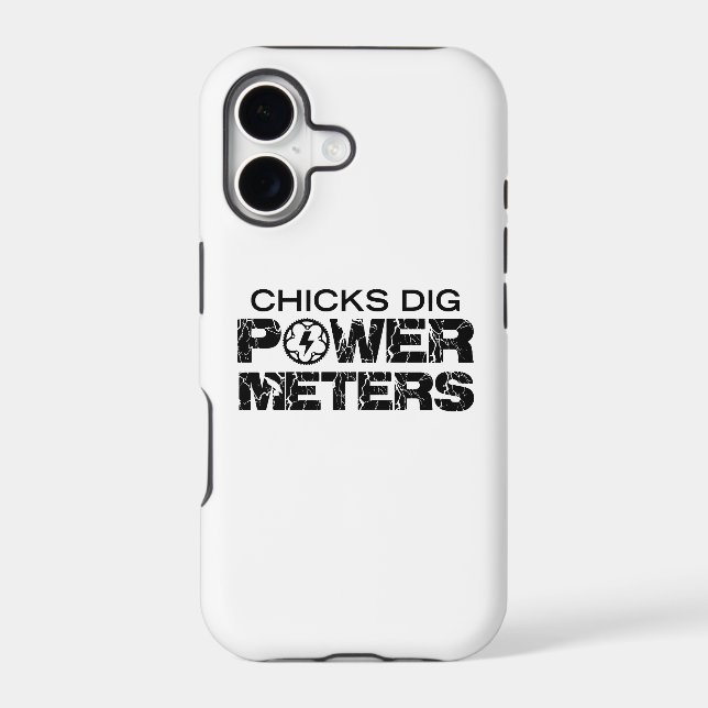 Chicks Dig Power Meters Iphone Case (Back)