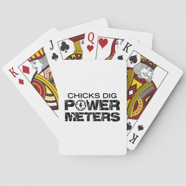 Chicks Dig Power Meters Poker Cards (Back)