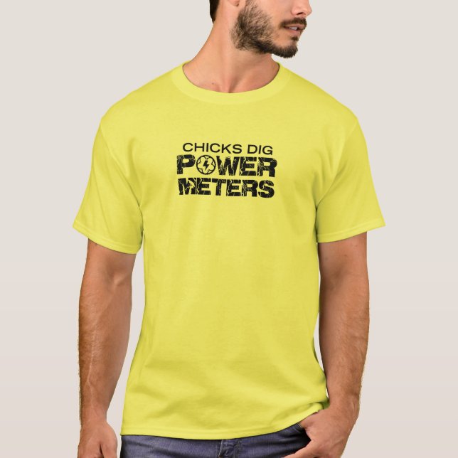 Chicks Dig Power Meters T-Shirt (Front)
