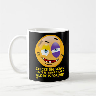 "CHICKS DIG SCARS" funny emoji        Coffee Mug