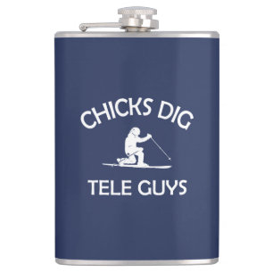 Chicks Dig Tele Guys Flask