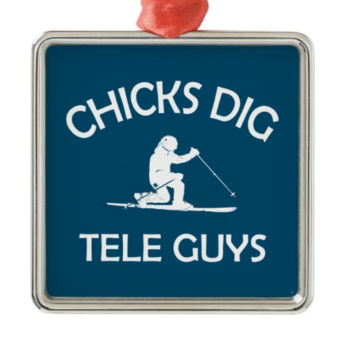 Chicks Dig Tele Guys Metal Ornament